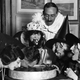 October 1922: An apple bobbing game at a Halloween fancy-dress party. Image: Topical Press Agency/Getty Images